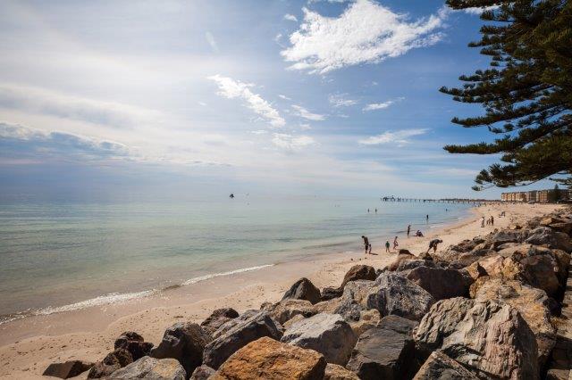 beach scene near ACH Group glenelg retirement living units