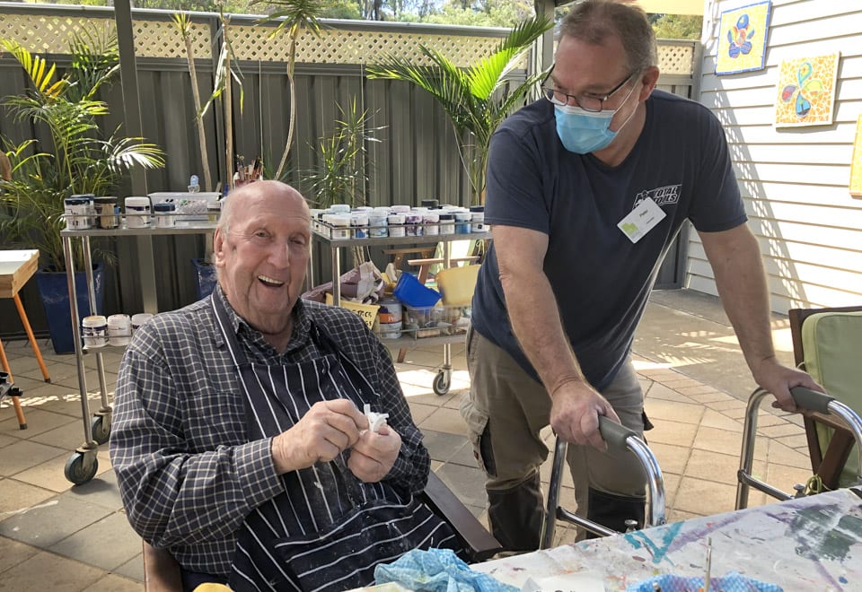 Peter at the mens shed