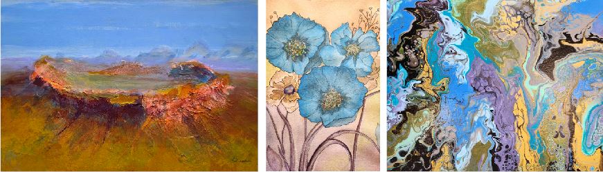 SALA artworks by Bessie Dickins, Margie Kimber and Evelyn Lance