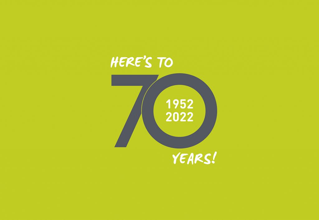 ACH Group turns 70 logo