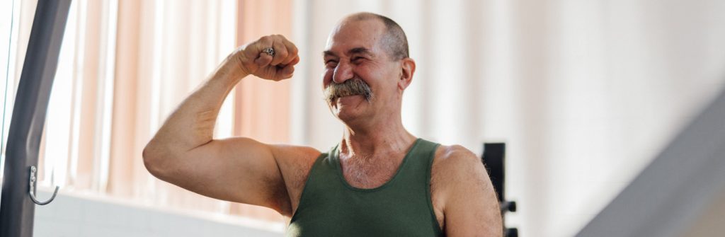 Being yourself can mean you can flex your muscle just like the gentleman in this photo