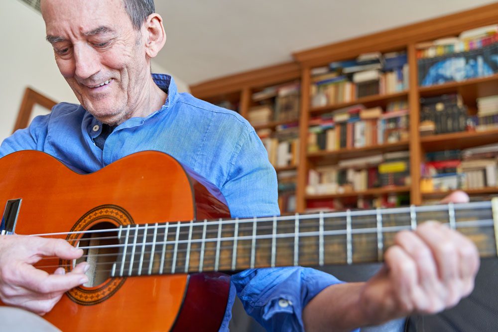 Learning to play a musical instrument such as a guitair can boost your creativity