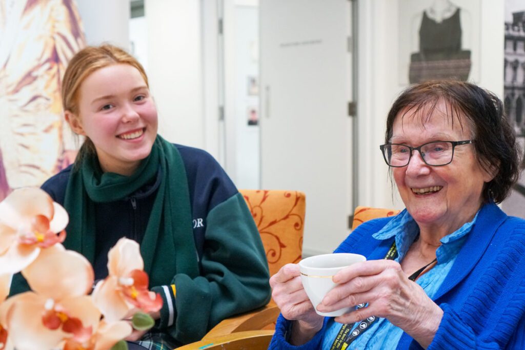 Maddie and Mavis talk about volunteering at Milpara Residential Care Home