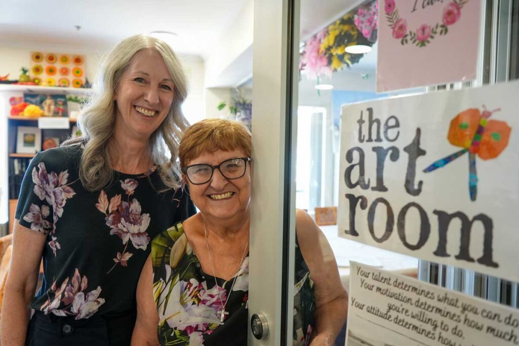 Sylvia and Luisa at the Art Room at Milpara.