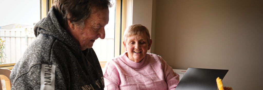 home care customers Pam and Ian