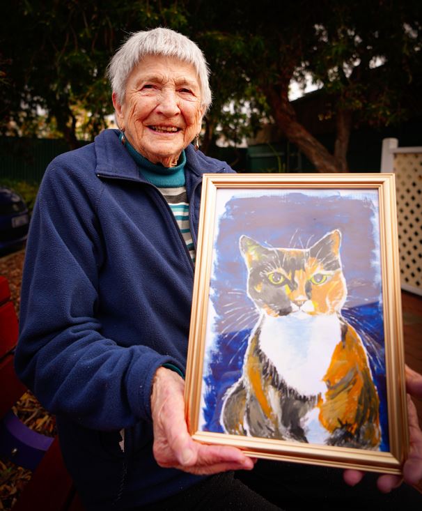 Jenny with her SALA art work