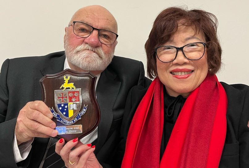 A moment of legacy – being awarded Life Membership of Lincoln College (Adelaide) Alumni, 2025