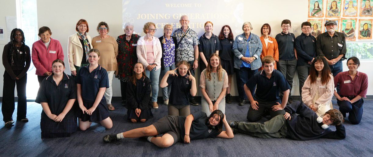 Brian Harris and Joining Generations Inntergenerational Program participants 2025