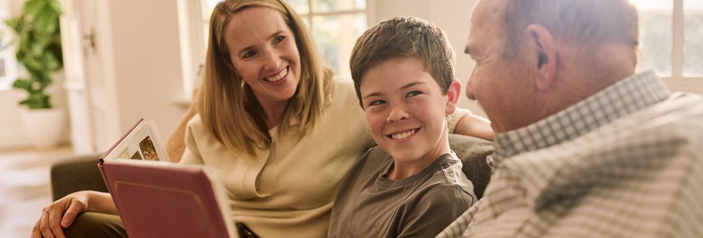 Family visiting at ACH Group residential care home