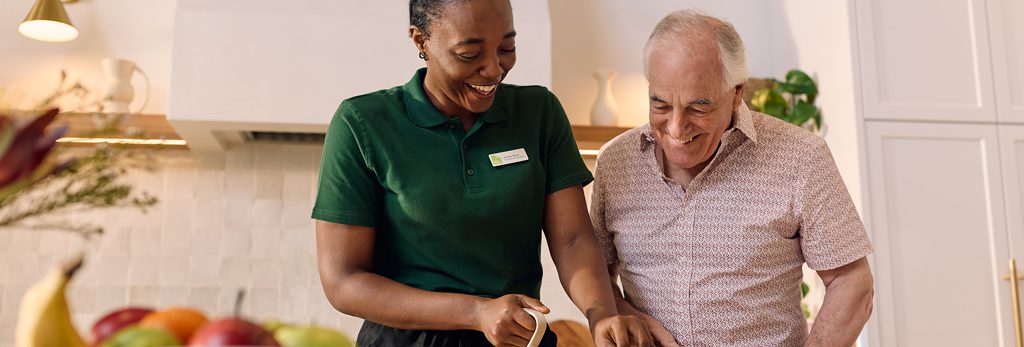 Occupational therapist interacting with a customer