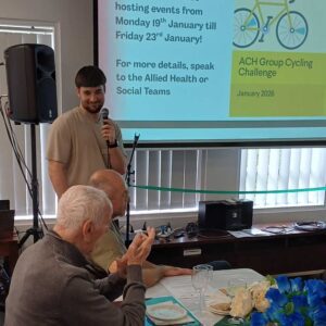 Introduction of what the cycling challenge is about at ViTA