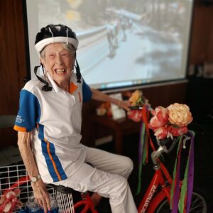 All smiles and happiness - resident at Highercombe