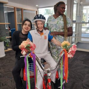 It's a photo finish for cycling challenge participant at Highercombe