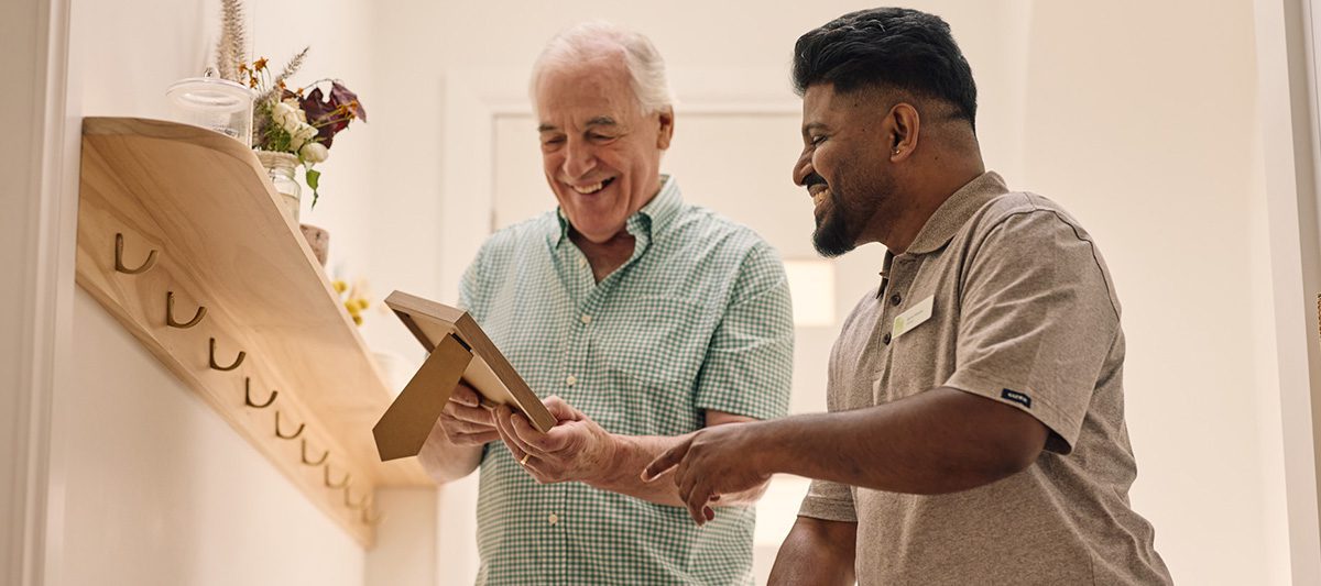 Independence is important - support worker engaging with a customer