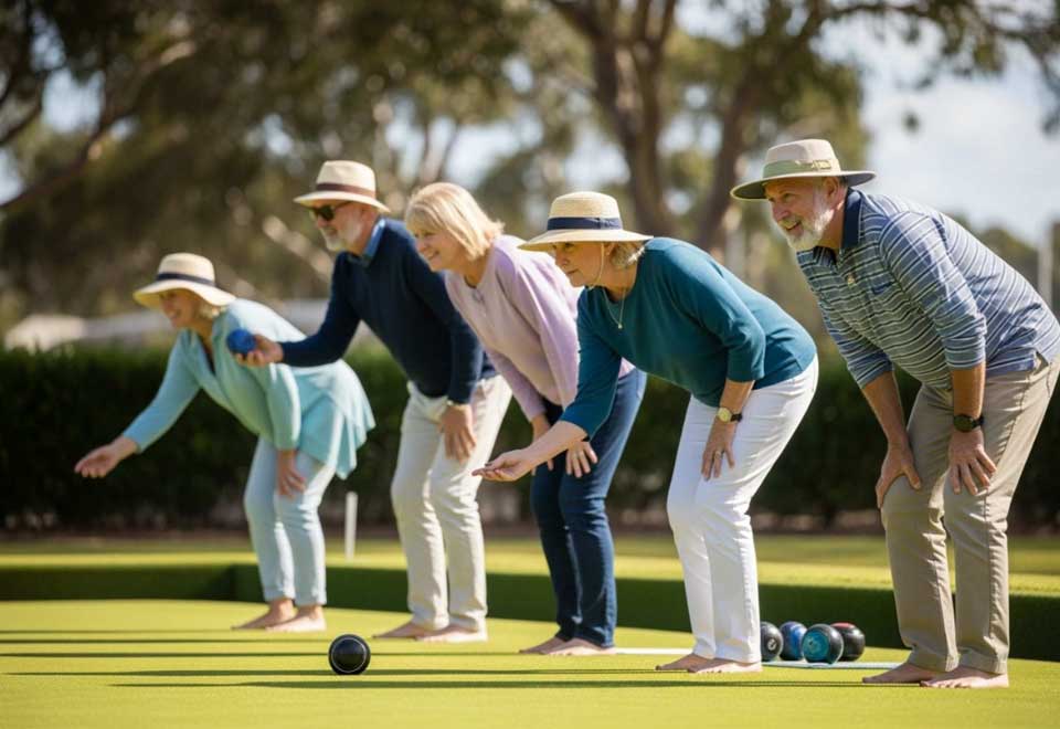 Enjoy a fun and social way to stay active with lawn bowls.