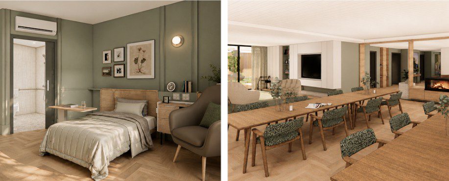 A resident room with ensuite