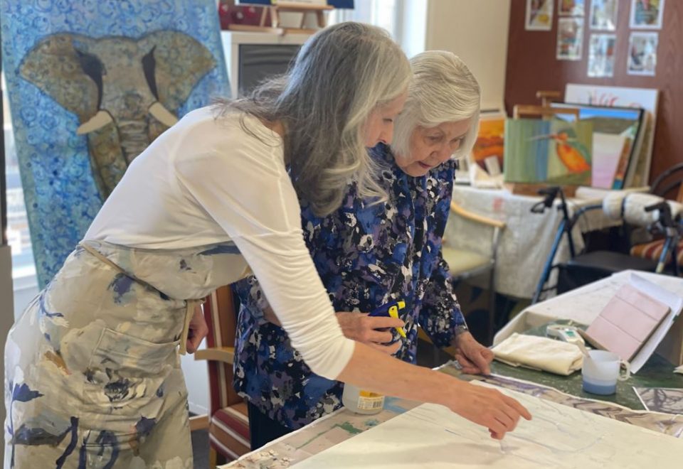Art in Focus class in action at Milpara Residential Care Home